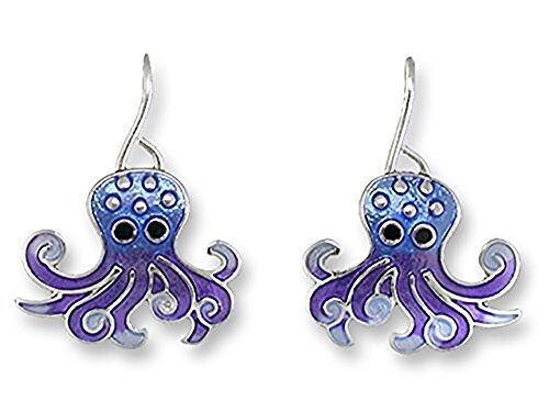 Paul Brent Silver Plated Octopus Dangle Earrings 21-35-Z1