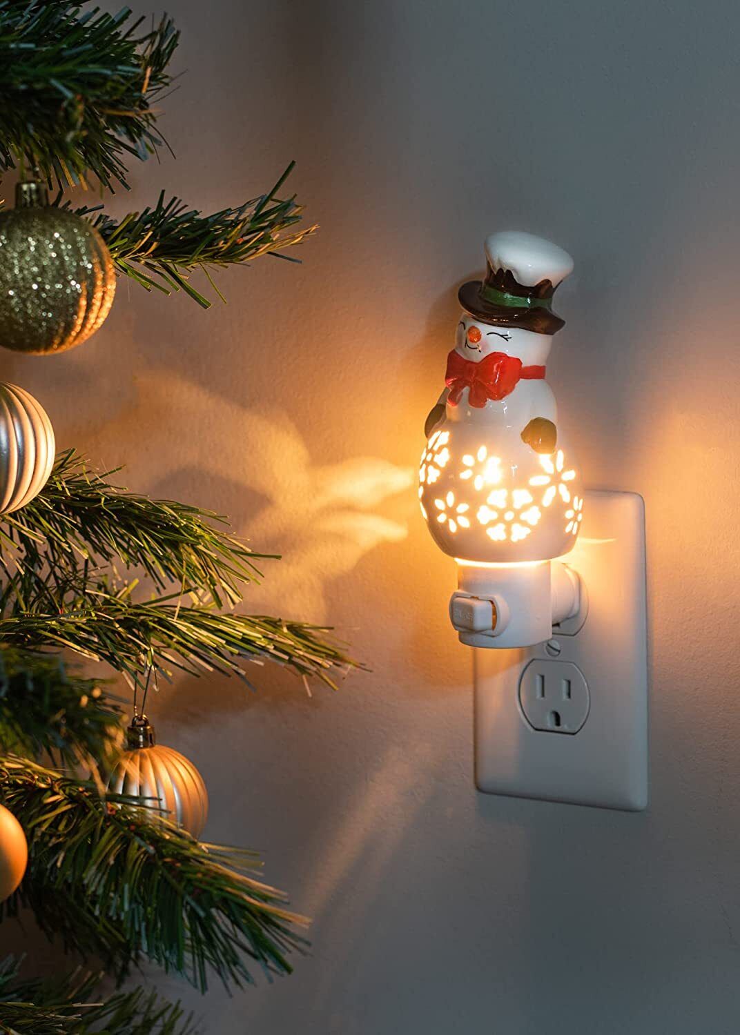 Ganz MX179978 Ceramic Snowman Night-Light, 6 Inches Height, Plug In