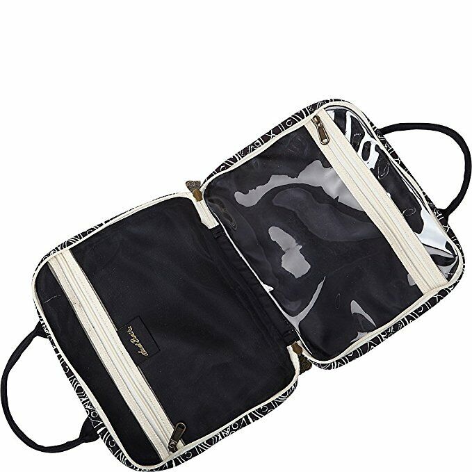 Laurel Burch Wild Cat Black & White Cosmetic Travel Tote