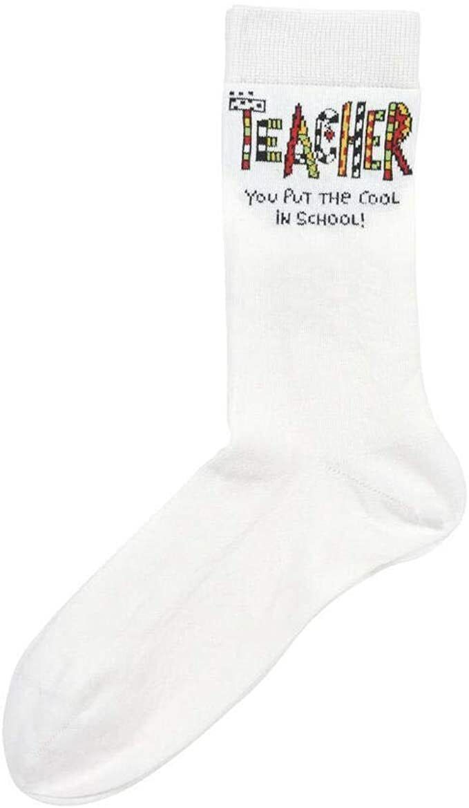 Enesco Our Name Is Mud Cuppa Doodle Teacher Socks