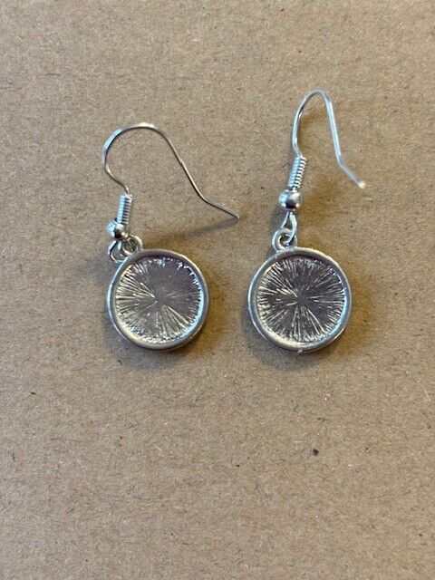 Yellow Gold Paw Print Dog Cat Tiger Silver Plated Enameled Earrings