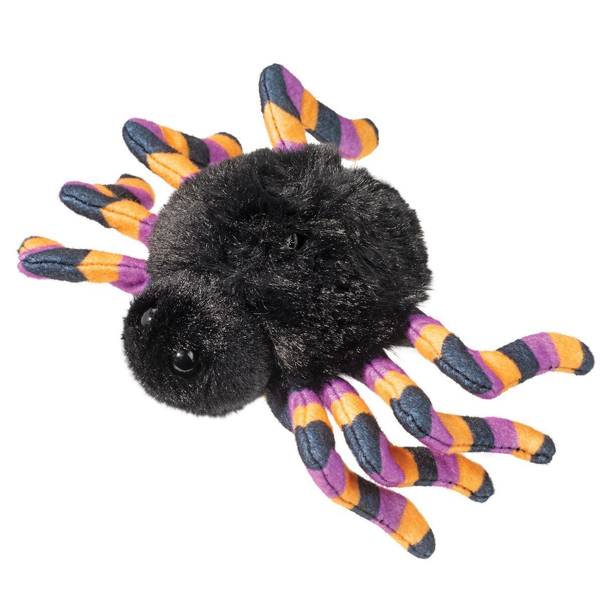 Douglas Toys Spider with Purple/Gold Striped Legs Plush Stuffed Animal Toy, 6"
