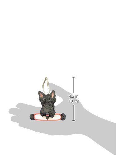 Scottish Terrier Ornament "Santa's Pals" With Personalizable Name Plate