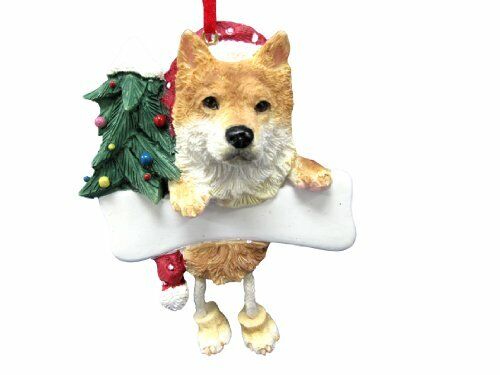 Shiba Inu Ornament "Dangling Legs" Hand Painted and Easily Personalized