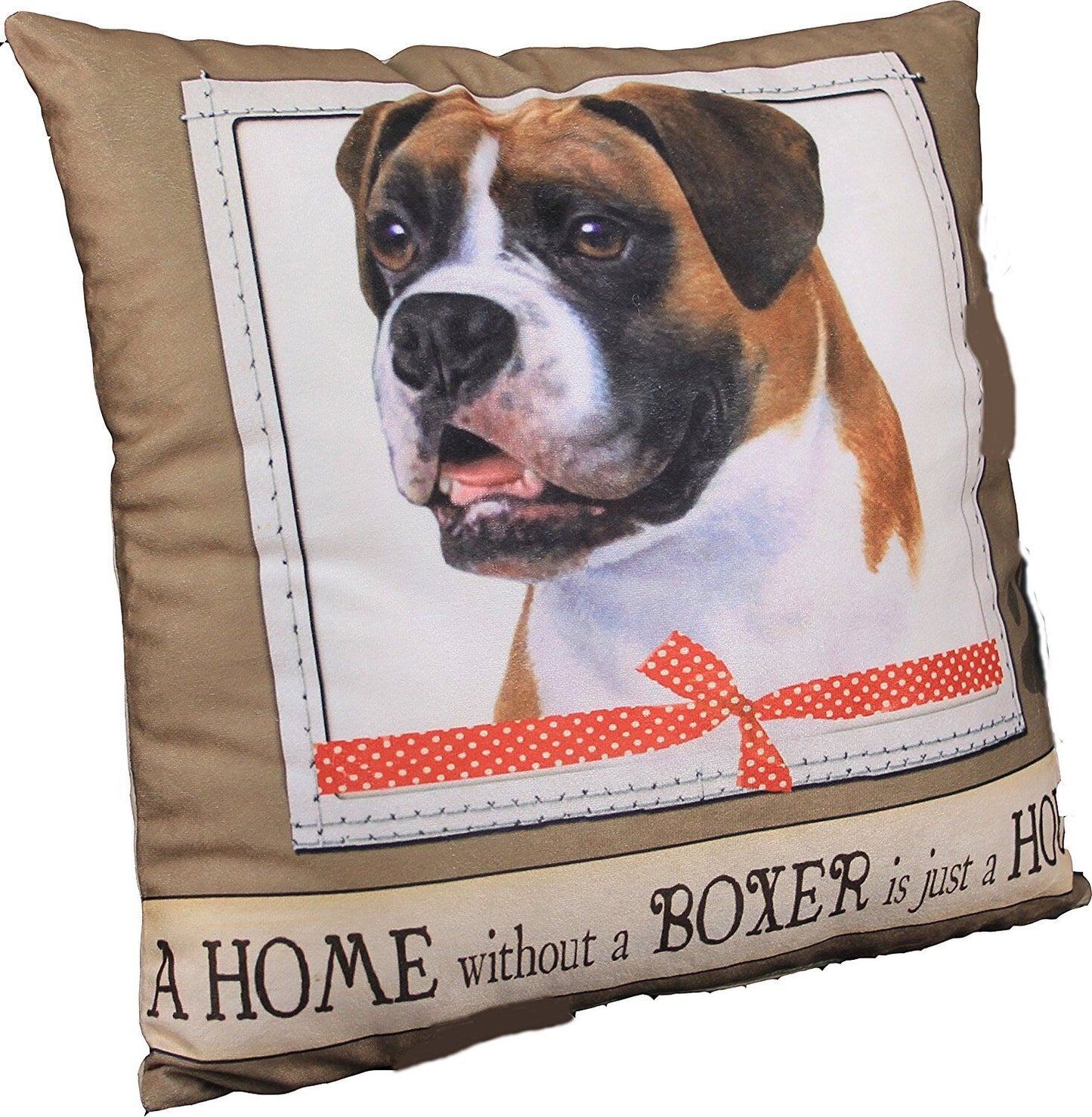 E&S Pets Large Dog Design Throw Pillow 16 x 16 inches - Boxer, Uncropped