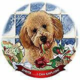 Labradoodle Red Dog Porcelain Ornament Pet Gift 'Santa. I Can Explain!'