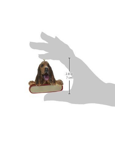 Irish Setter Ornament "Santa's Pals" With Personalizable Name Plate
