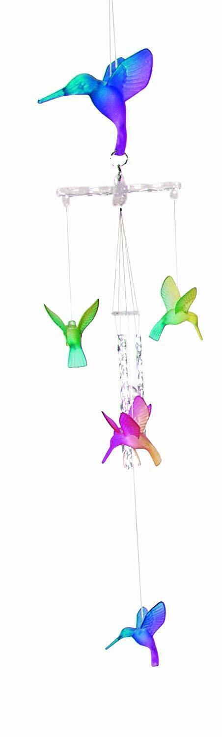 Spoontiques Hummingbird Acrylic Wind Chime, Multicolor