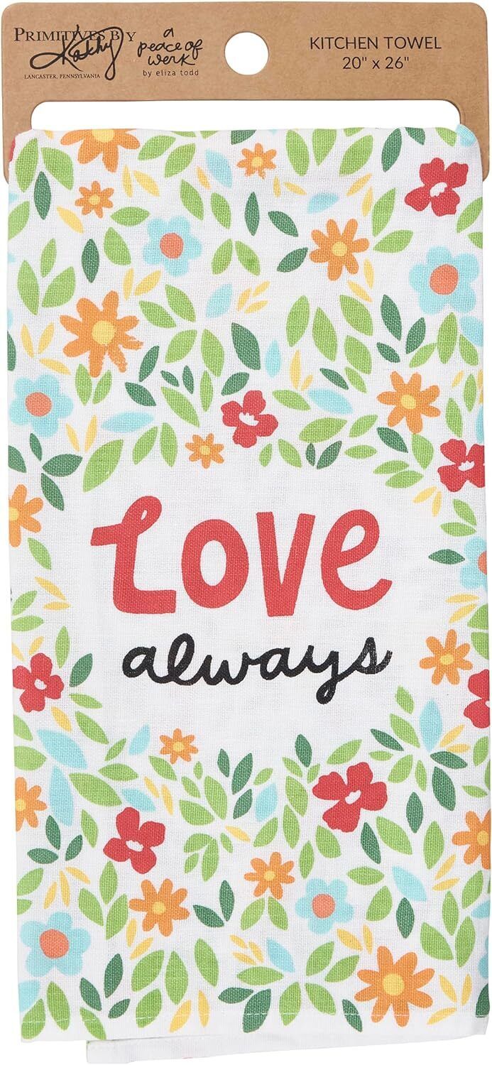 Primitives by Kathy Kitchen Towel - Love Always, 26"
