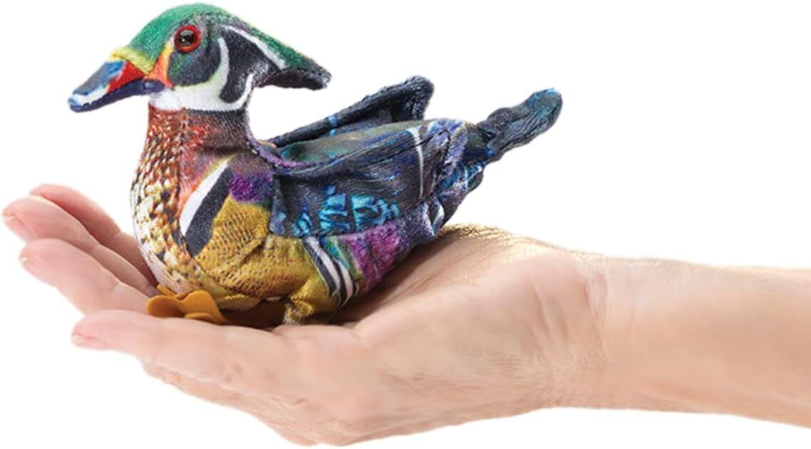Folkmanis Mini Wood Duck Finger Puppet