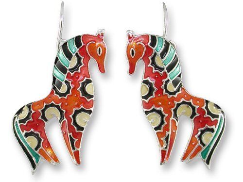 Zarah 20-04-Z1 Horse Radiance Silver Plate Earrings by Julie Mammano