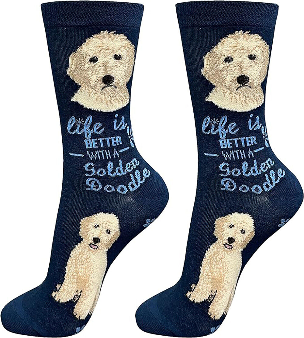 E&S Pets Pet Lover Socks, Life is Better with a Goldendoodle