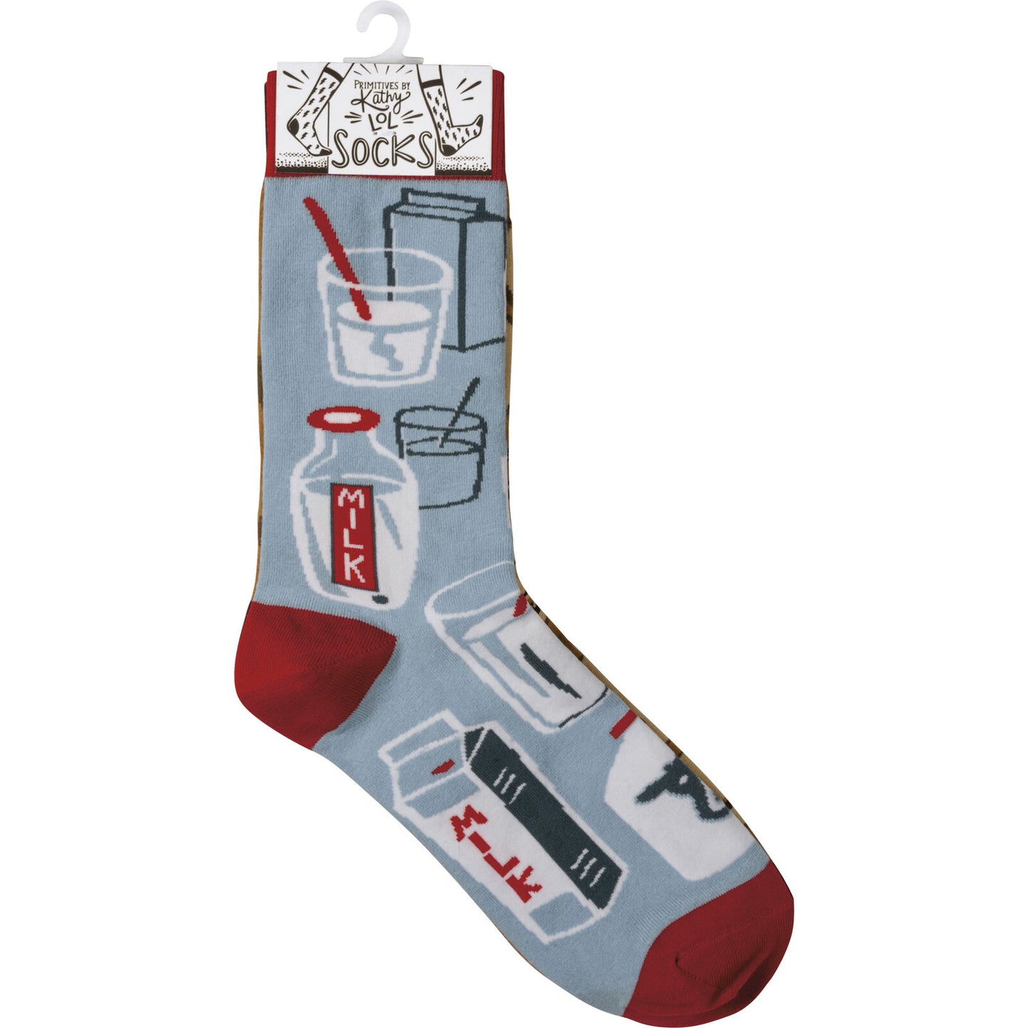 Primitives by Kathy Socks - Socks - Milk & Cookies, One Size Fits Most