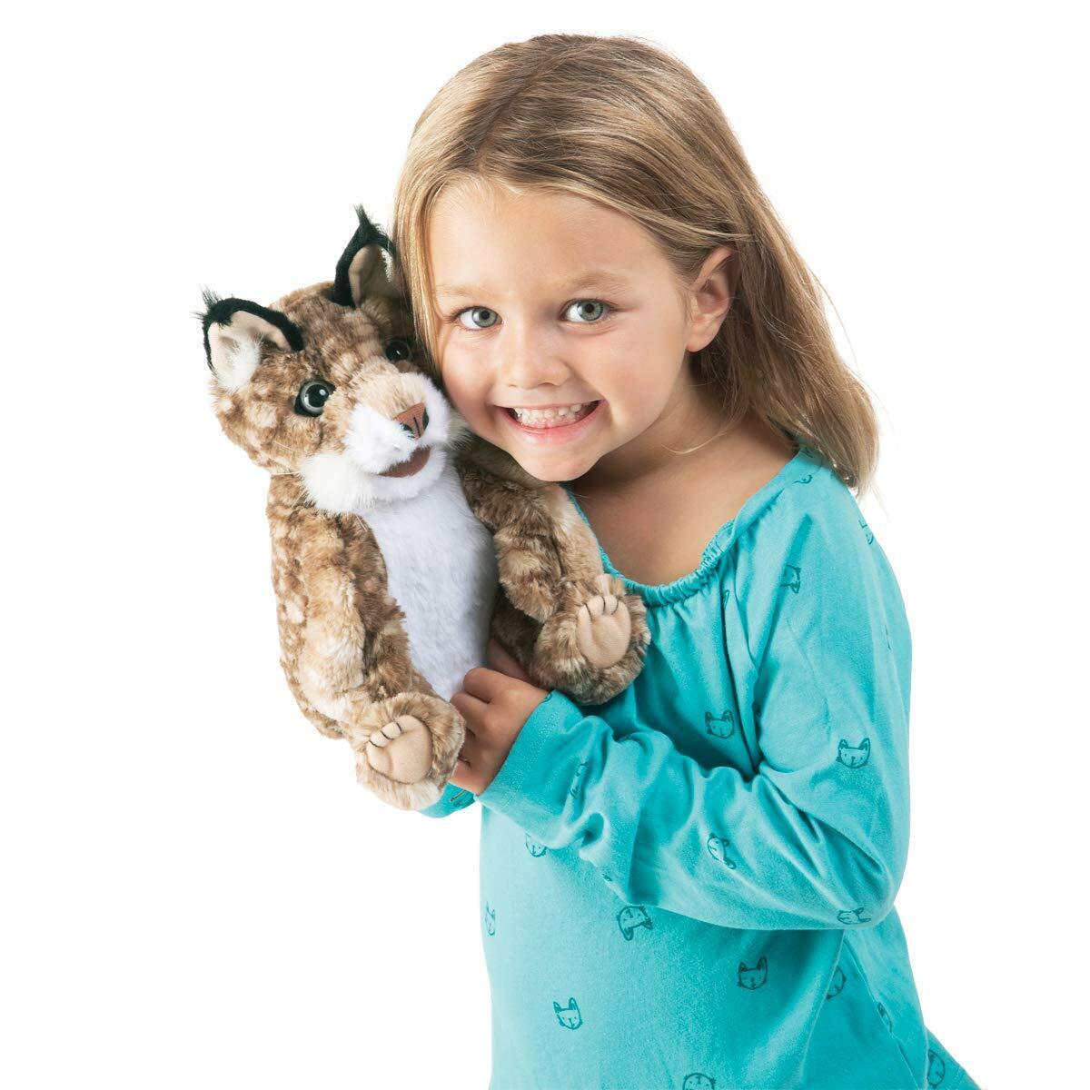 Folkmanis Bobcat Kitten Hand Puppet, 10"