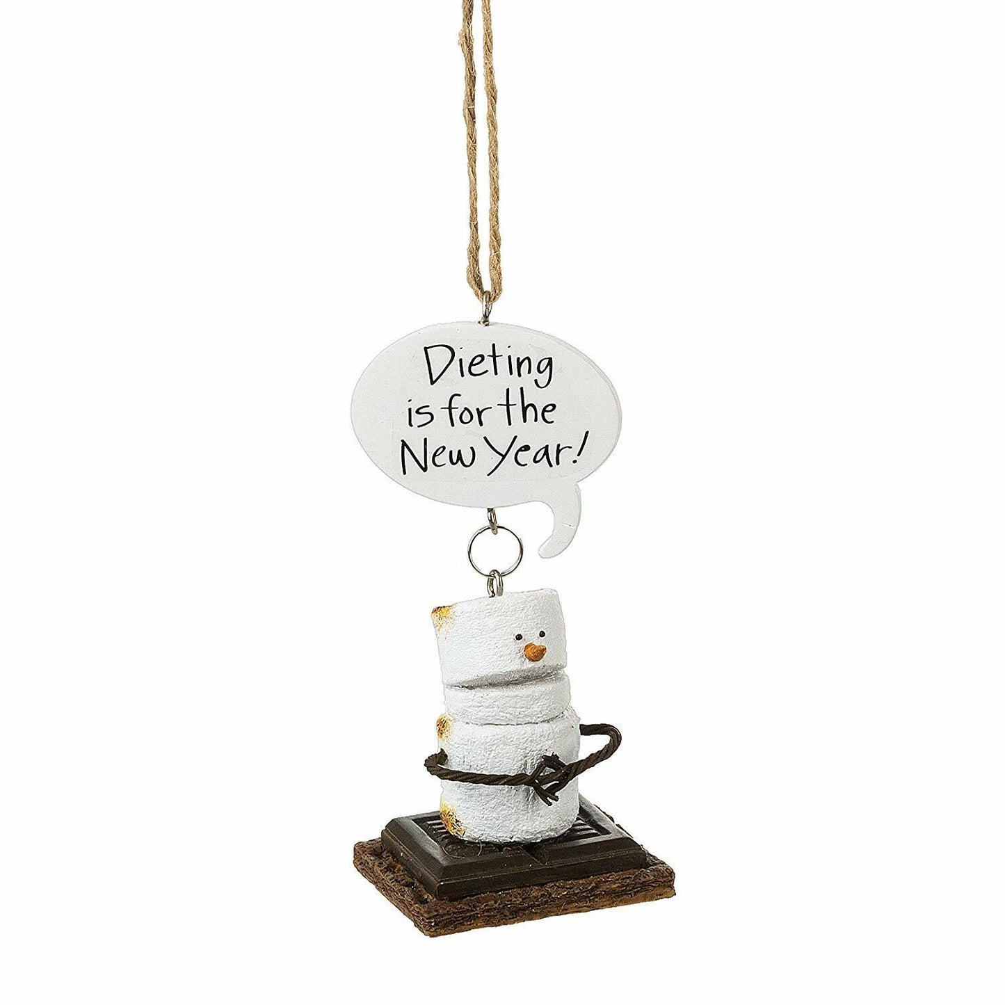 Toasted S'Mores "Dieting is for the New Year! " Ornament