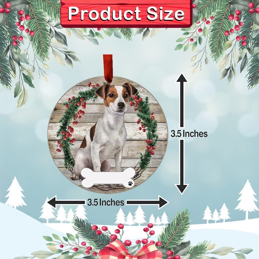 Jack Russell Ornament - E&S Pets - DIY Personalizable, Ceramic Round Ornament