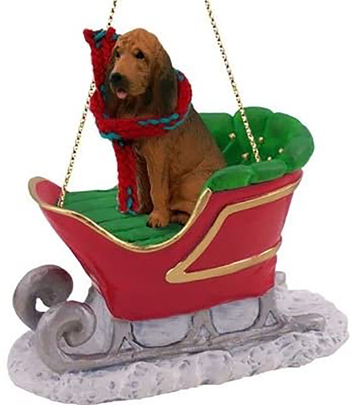 Conversation Concepts Bloodhound Dog Sleigh Holiday Ornament