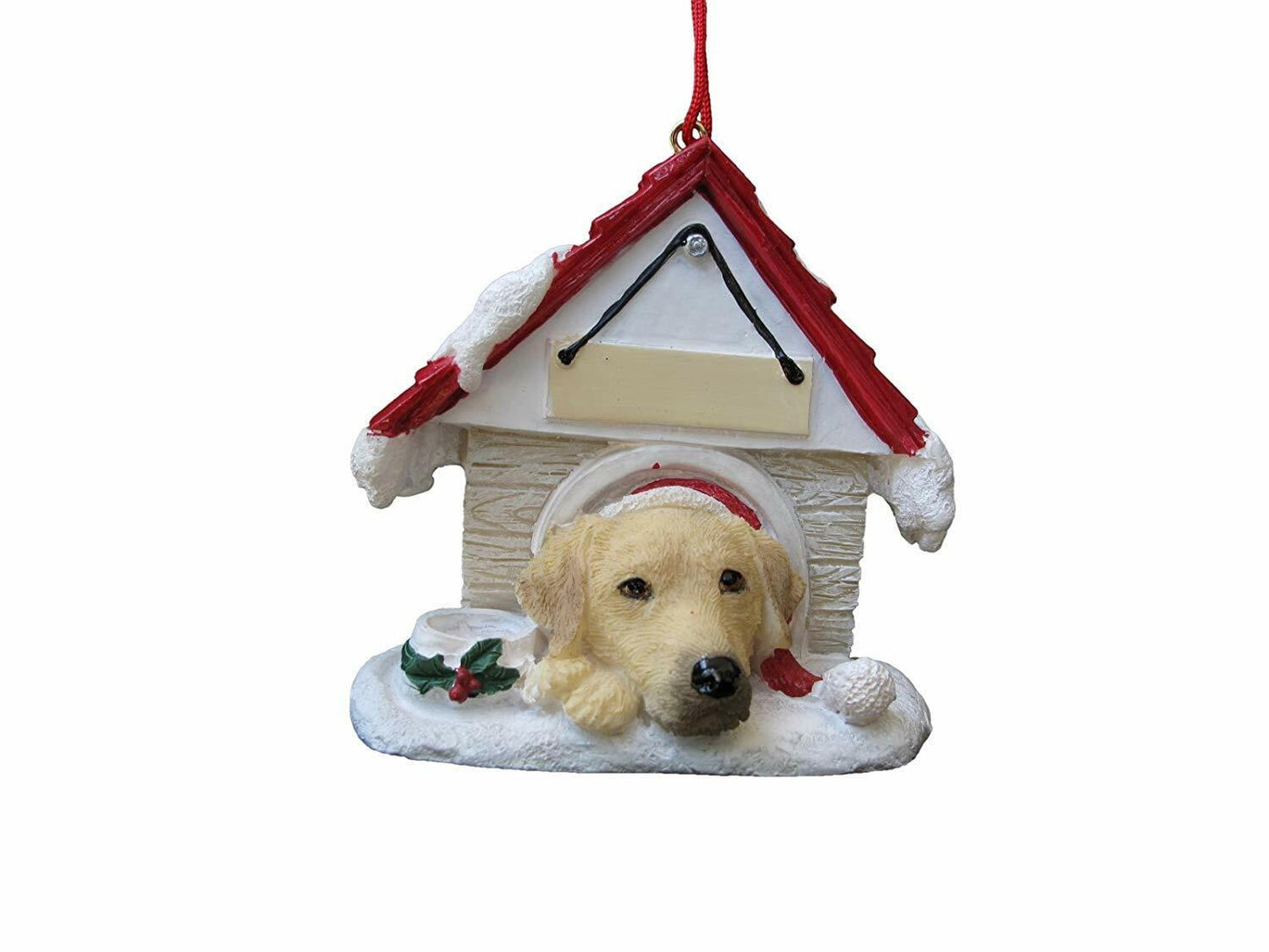 Yellow Labrador Ornament Hand Painted and Easily Personalized "