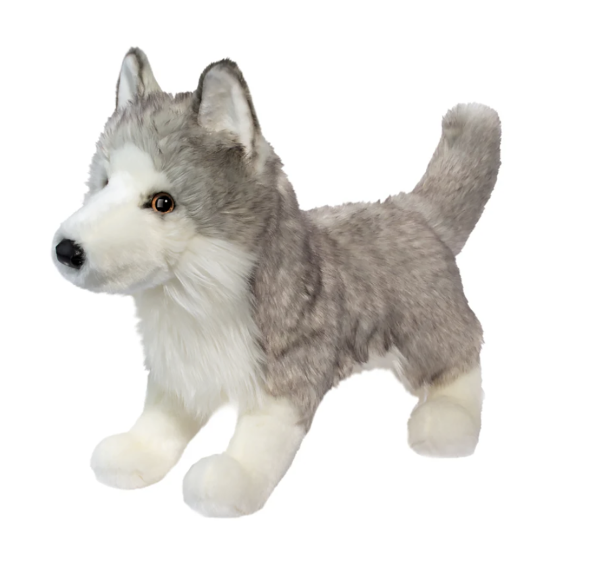 Douglas Toys Shadow White Wolf Plush Stuffed Animal Toy 15"