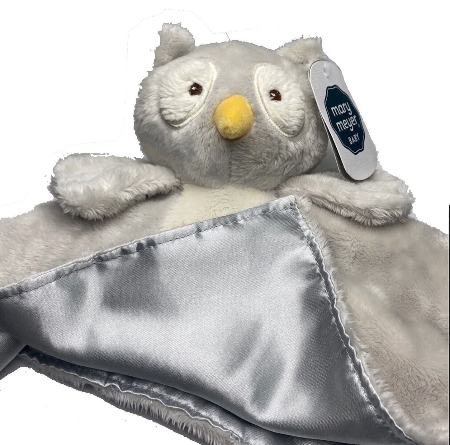 Mary Meyer Baby Grey Owl Small Security Blanket, 11.5" x 11.5"