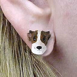 Conversation Concepts Whippet Brindle & White Earrings Post