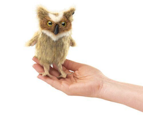 Folkmanis Mini Great Horned Owl Finger Puppet