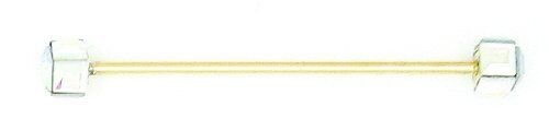 Finishing Touch Square Crystal Ab Collar Bar Gold - Gold Finish