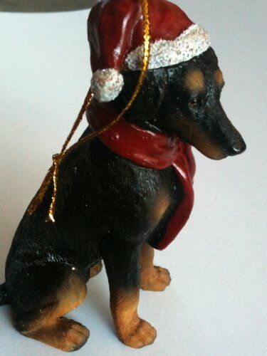 Littlegifts Doberman Snowflake Scarf Dog Holiday Christmas Ornament