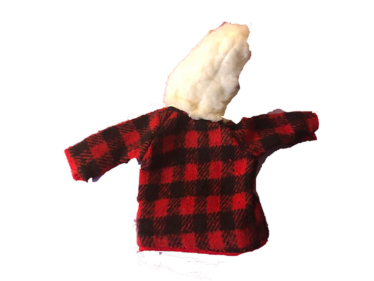 Midwest CBK Black and Red Buffalo Plaid Jacket with Sherpa Hood Hunter Ornament