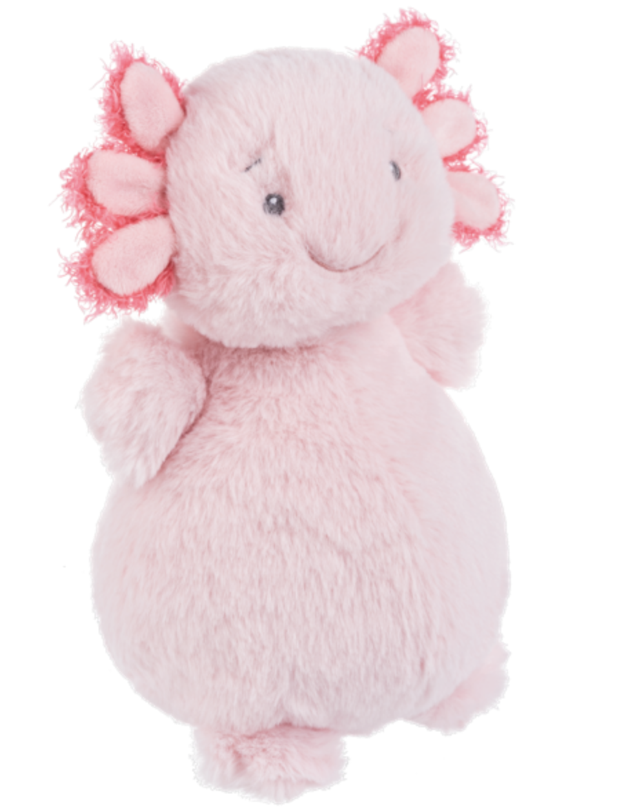 Baby Ganz Bubbles Axolotl Plush Stuffed Animal Toy, 8" tall