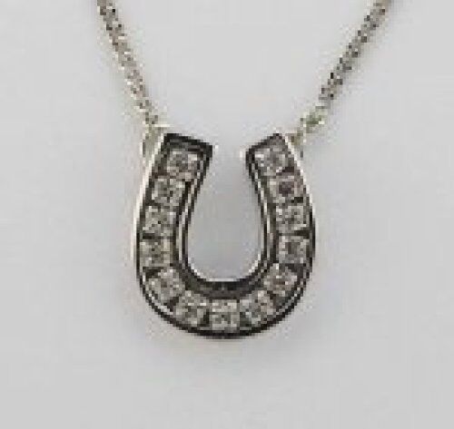 Finishing Touch Channel Horseshoe Necklace - Crystal