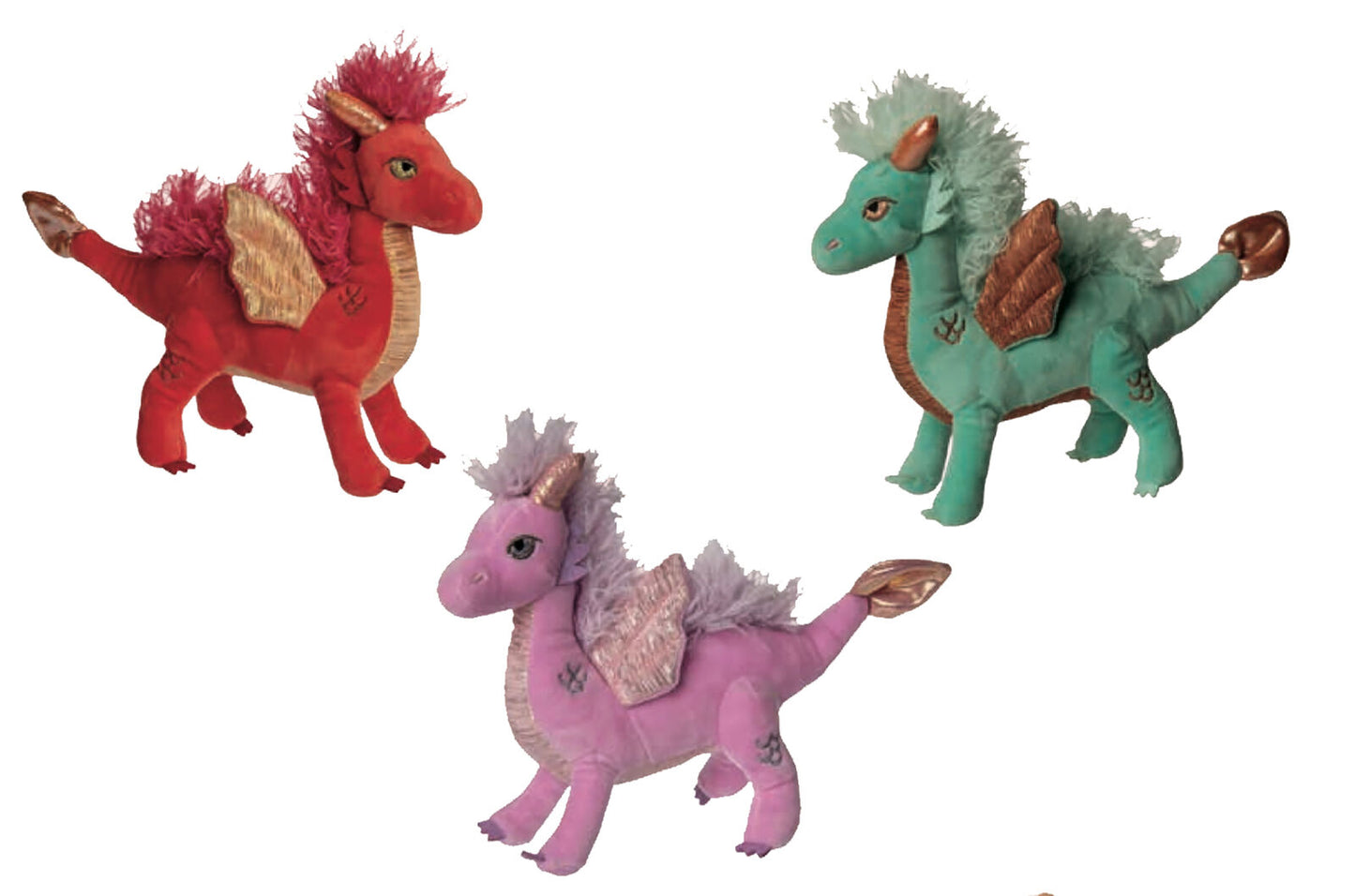 Mary Meyer Stuffed Animal Soft Toy Sparkler Dragon, 7-Inches (Red)