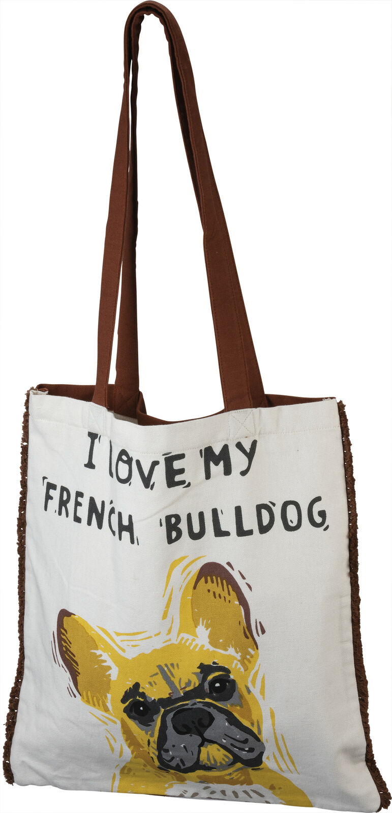 Primitives By Kathy Market Shopping Tote - I Love My French Bulldog