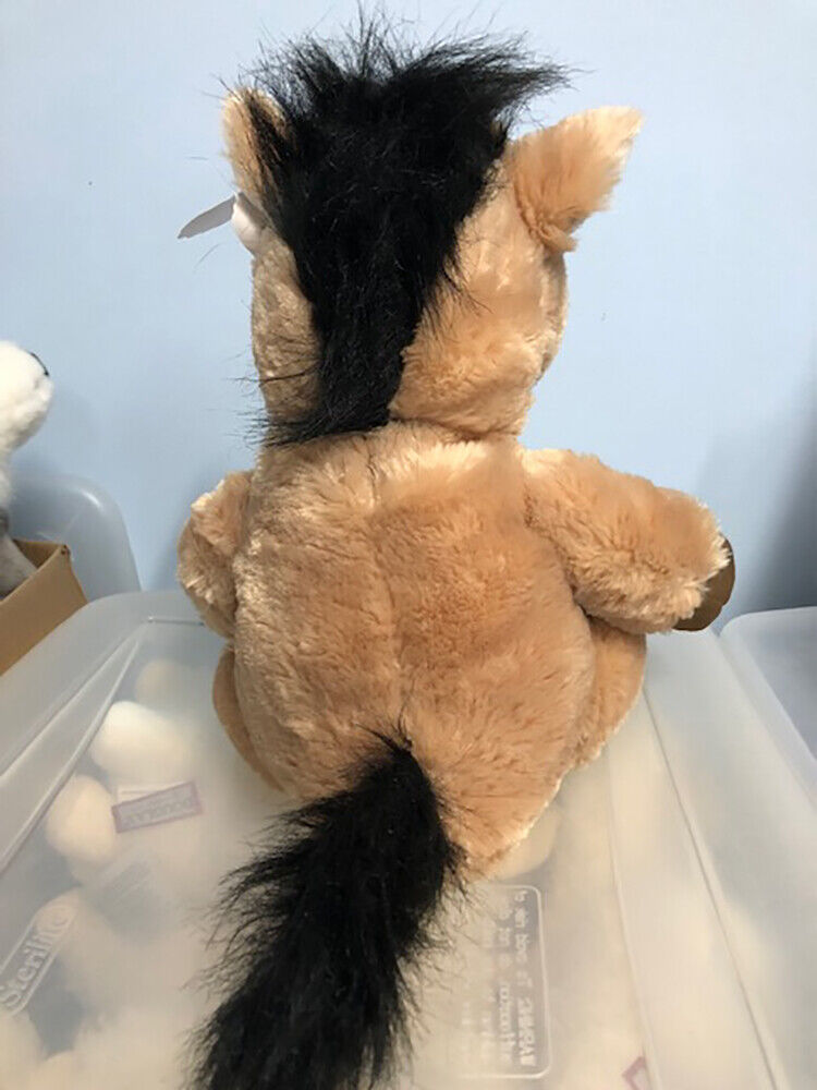 Wishpets Shiloh Palomino Tan Light Brown Sitting Horse Pillow, 15" sitting