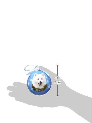 "American Eskimo Christmas Ornament" Shatter Proof Ball Easy To Personalize