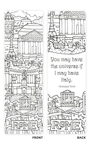 Re-marks Cities of the World 5 Coloring Bookmarks