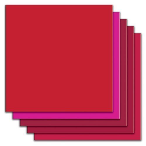 eeBoo Red & Pink Berry Colors Felt Sheets, 5 sheets