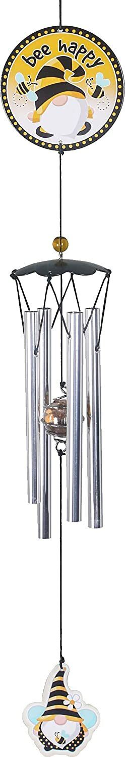 Spoontiques Decorative Chimes for Yard and Garden, Bee Gnome Wind Chime