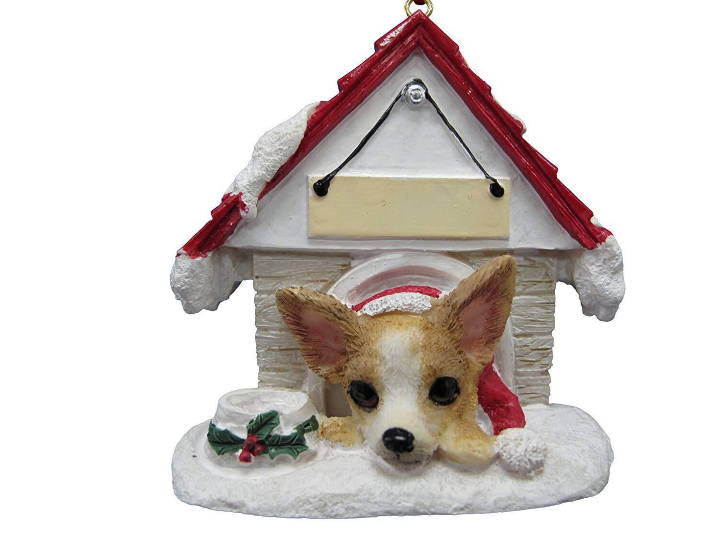 Chihuahua Tan and White Ornament Hand Painted and Easily Personalized "