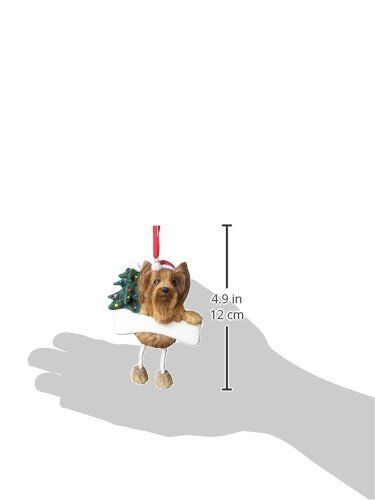 Yorkshire Terrier Dangling/Wobbly Leg Christmas Ornament