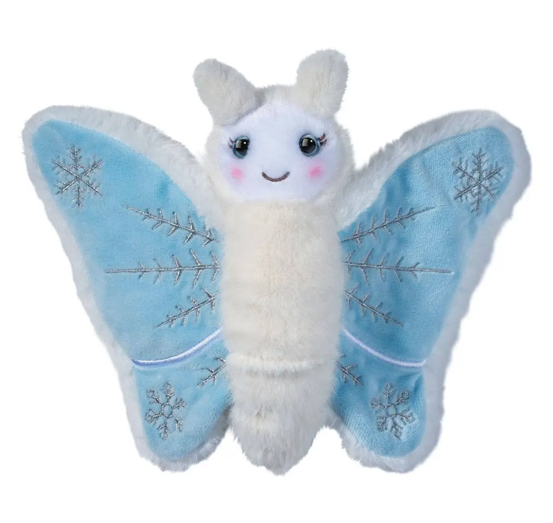 Douglas Wren Snowflake Moth Plush Stuffed Animal, 10" wide