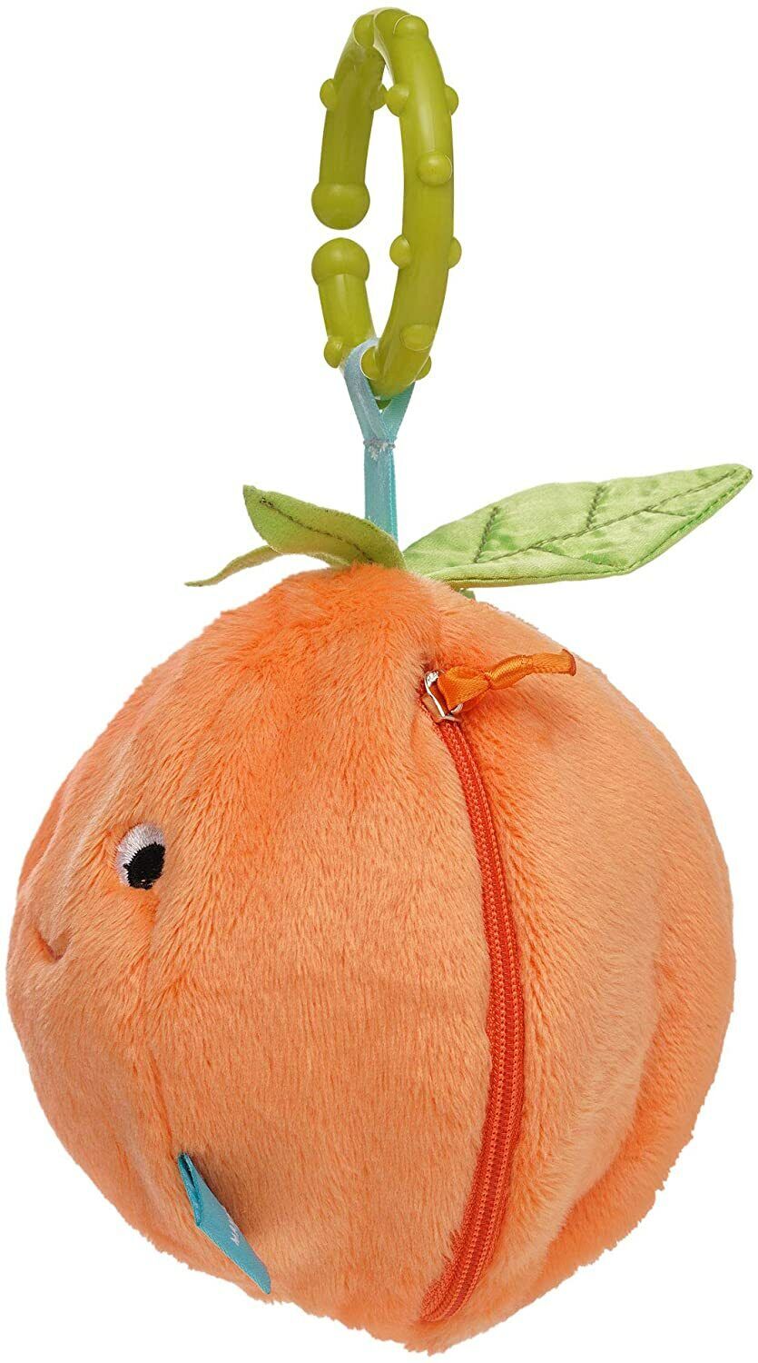 Manhattan Toy Mini-Apple Farm Orange Baby Take Along Activity Clip On, 4"