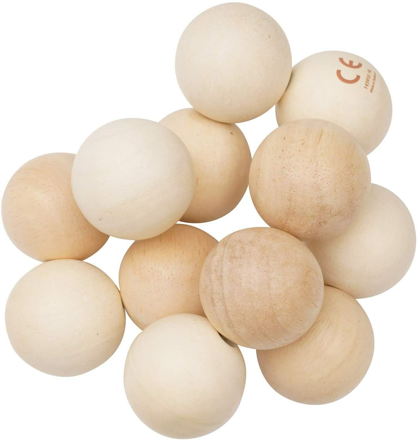 Manhattan Toy Natural Classic Baby Beads Wood Rattle, Teether, and Clutching Toy