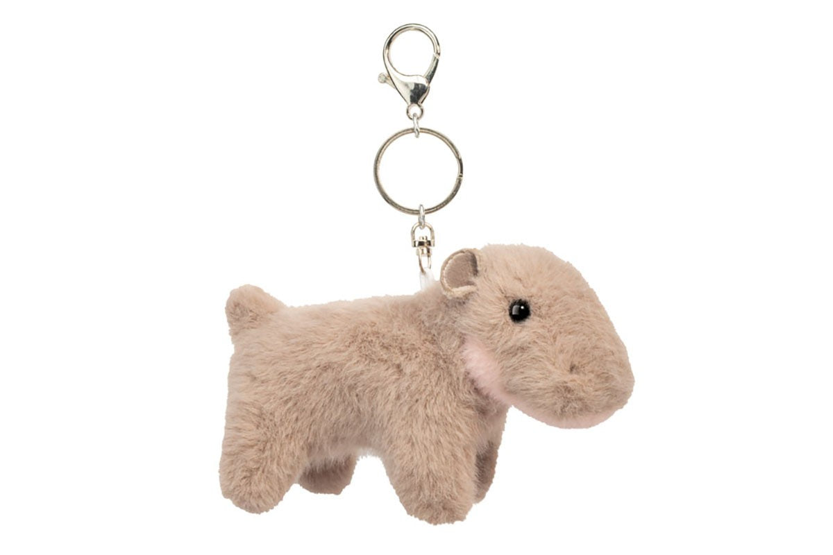Douglas Toys Plush Stuffed Animal Backpack, Purse, Bag Charm, Hippo, 6"