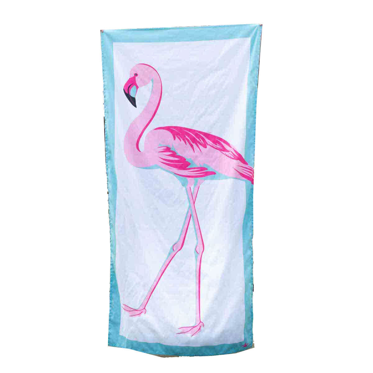 The Royal Standard Microfiber Beach Towel 34x70, Caribbean Flamingo Aruba
