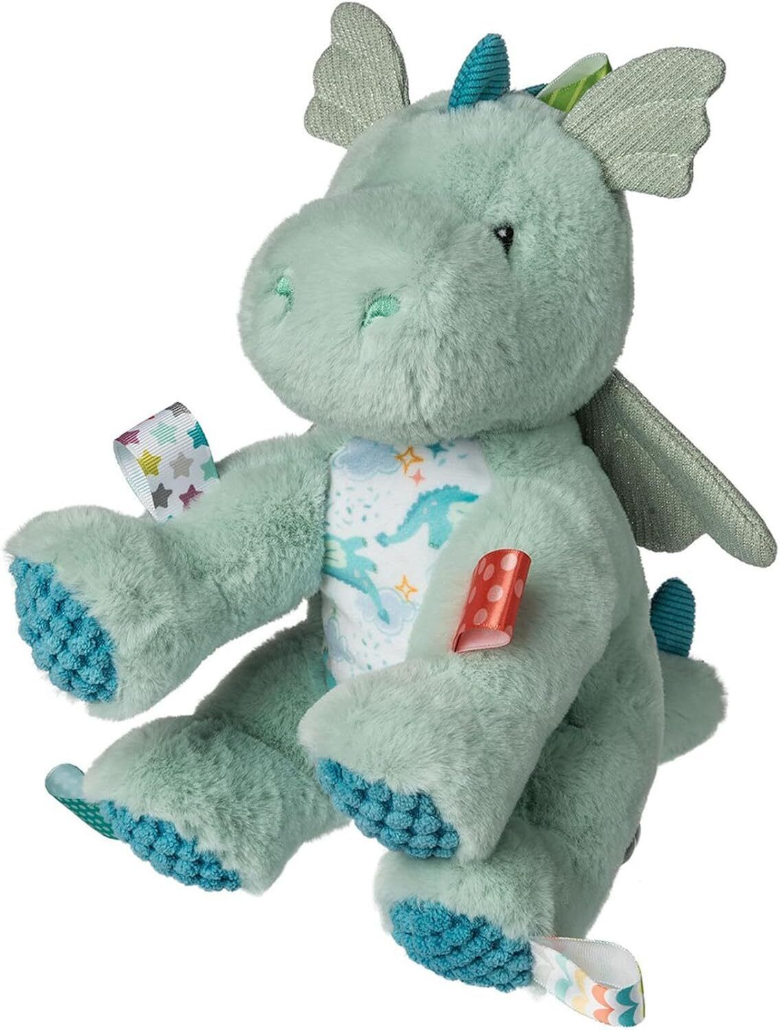Mary Meyer Taggies Stuffed Animal Soft Toy with Sensory Tags, 11", Drax Dragon