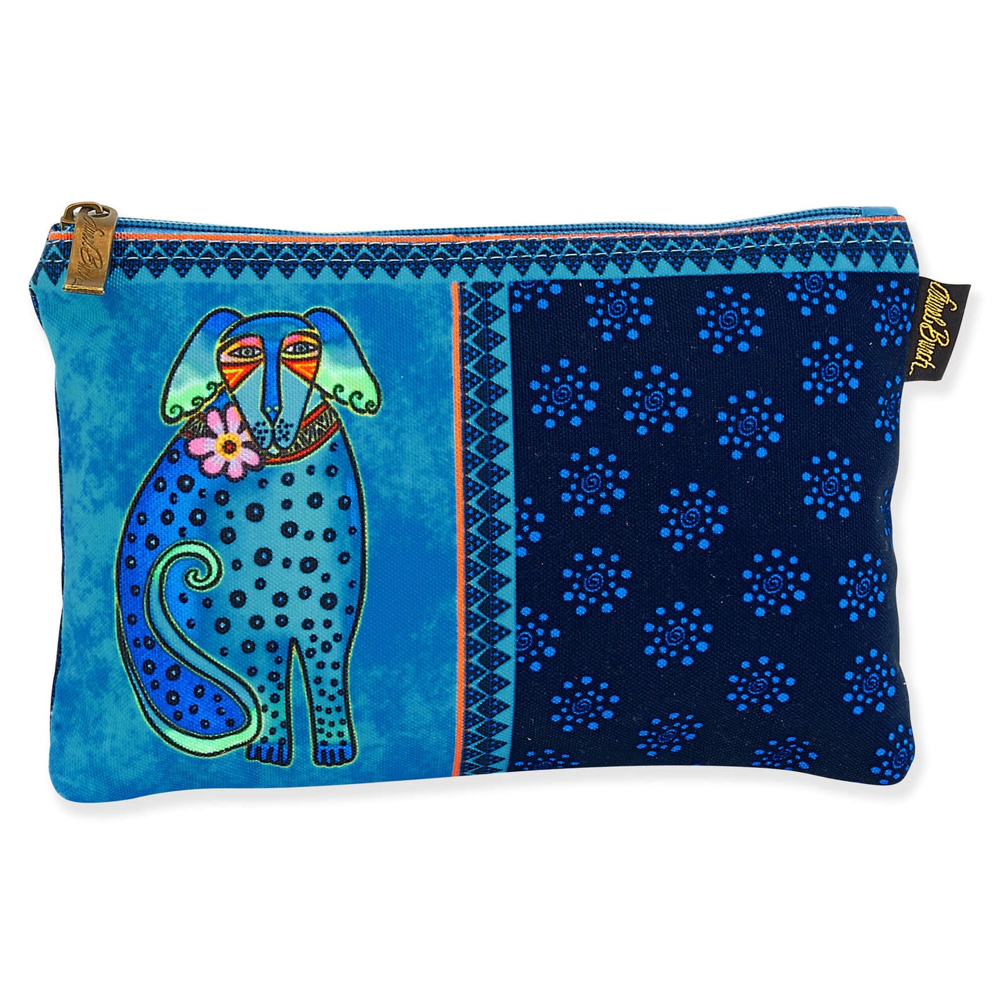 Laurel Burch Classic Dogs Cosmetic Bag (blue/black dots D), Eros Dog