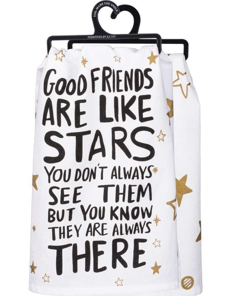 Primitives by Kathy Dish & Tea Towel Good Friends Are Like Stars