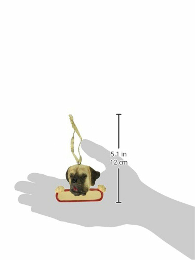 English Mastiff Ornament "Santa's Pals" With Personalizable Name Plate