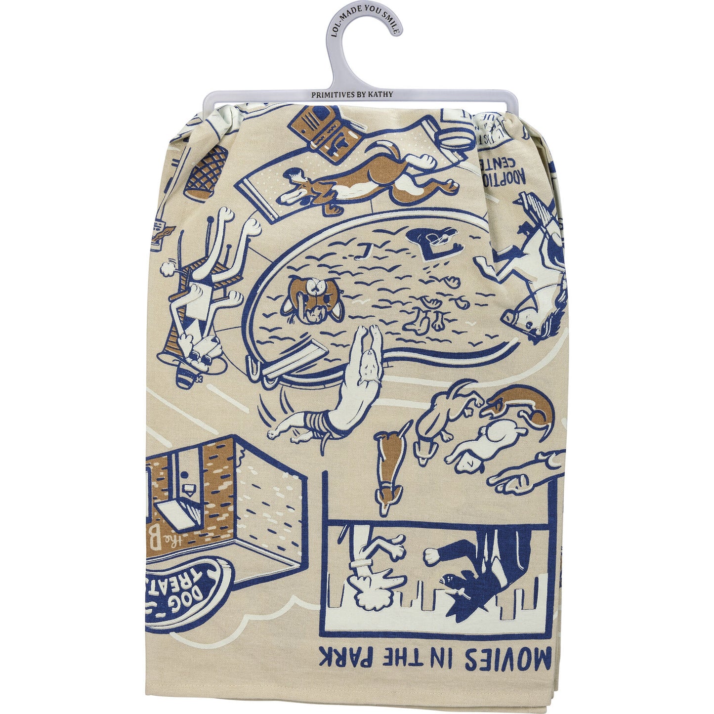 Primitives by Kathy Dish Towel - World's Best Dog Park No Leash Required